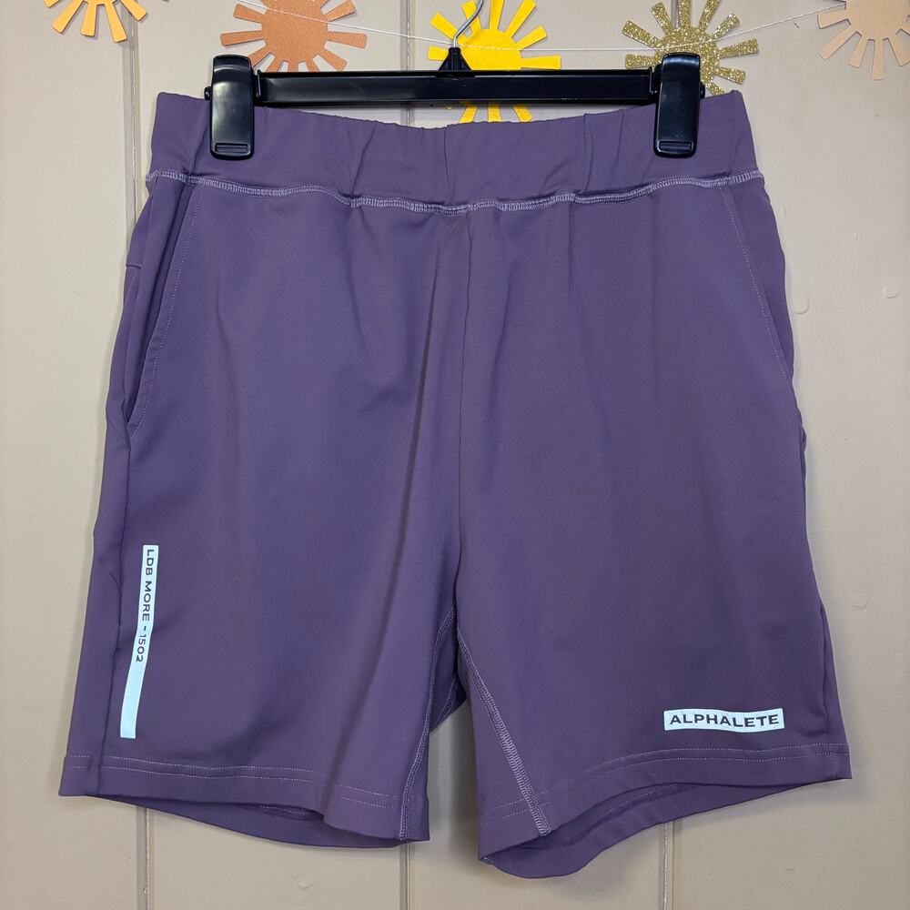 Alphalete purple athletic shorts 6” inseam